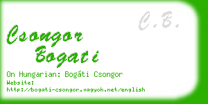 csongor bogati business card