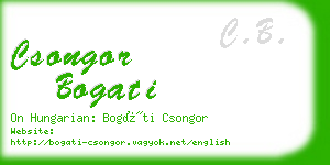 csongor bogati business card